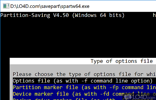 Partition Saving Screenshot