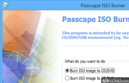 Passcape ISO Burner Screenshot