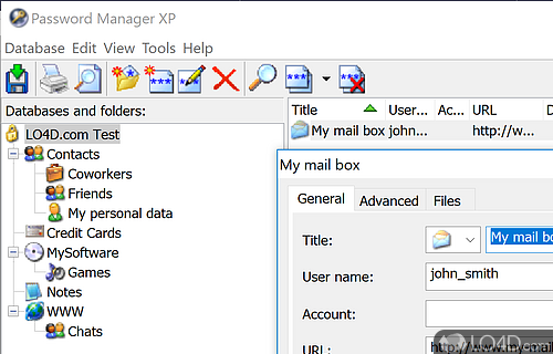 Password Manager XP Screenshot