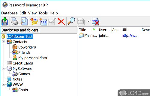 Password Manager XP Screenshot