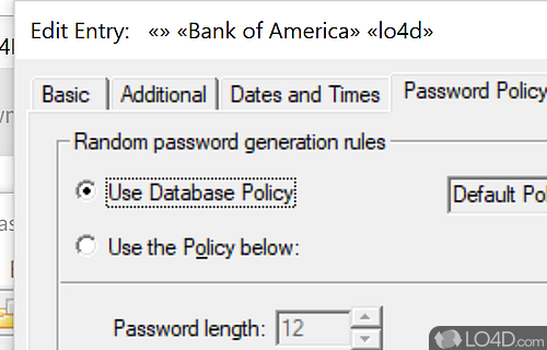 Manage your old passwords - Screenshot of Password Safe