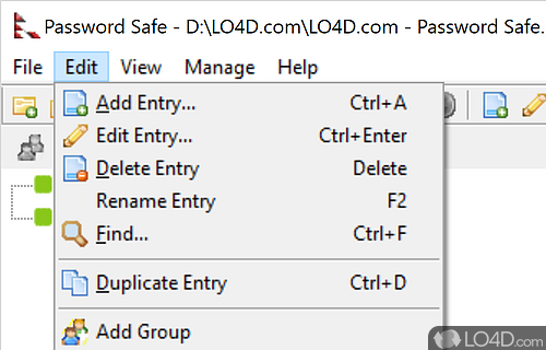 Store all your passwords - Screenshot of Password Safe