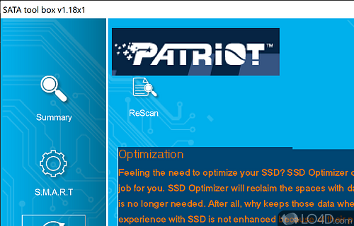 Patriot SATA Toolbox Screenshot