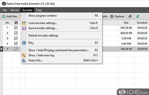 Complete video audio extraction tool - Screenshot of Pazera Free Audio Extractor