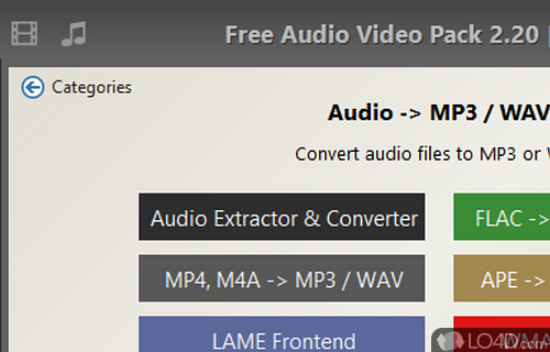 Comes with advanced options for tweaking your files - Screenshot of Pazera Free Audio Video Pack