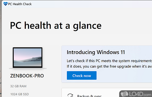 PC Health Check Screenshot