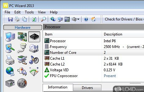 Screenshot of PC Wizard - Advanced system information program