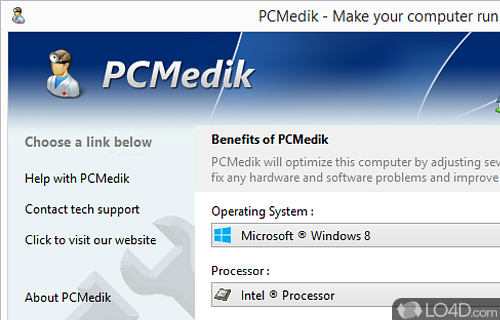 Screenshot of PcMedik - Fix and boost computer speed the easy way, to ensure you no longer get any system crashes, all by using an app