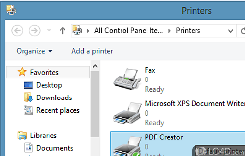 Screenshot of PDF Creator for Windows - Create PDF files from different file types in a quick, convenient manner