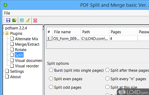 PDF Split and Merge Basic screenshot