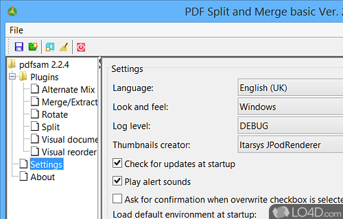 Split, merge, mix or rotate PDFs and take advantage of various settings, such as cutting by page numbers, bookmarks or size - Screenshot of PDF Split and Merge Basic