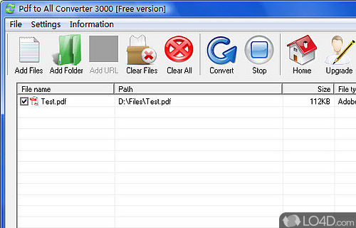 Screenshot of PDF to All Converter 3000 - Convert all of PDF files to various other document formats fast