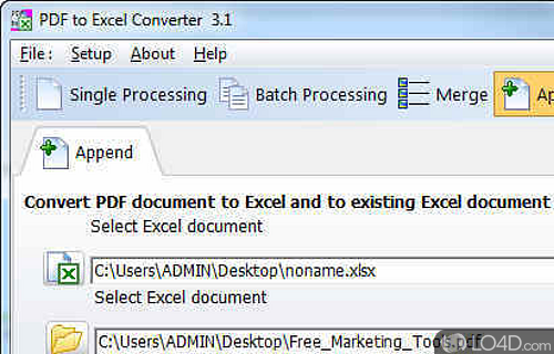 PDF to Excel Converter Screenshot