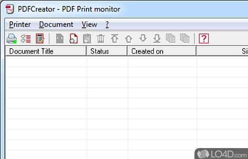 Screenshot of PDFCreator - Create documents with PDF extension