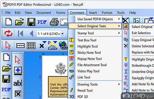 Create PDFs from scratch - Screenshot of PDFill PDF Editor