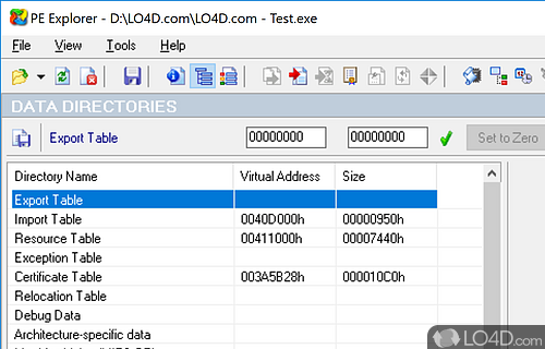PE Explorer Screenshot
