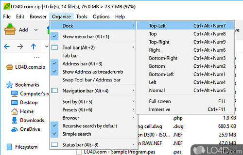 File tools - Screenshot of PeaZip