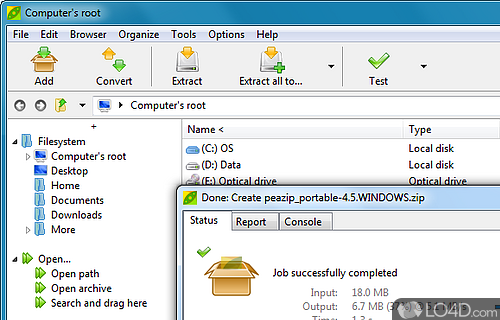 PeaZip Portable Screenshot