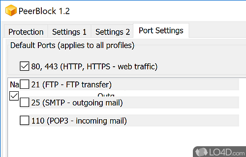 Main Functions and Usability - Screenshot of PeerBlock