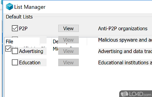 Protect your privacy through a P2P program - Screenshot of PeerBlock
