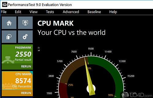 Measure and compare the performance of your computer with others - Screenshot of PerformanceTest