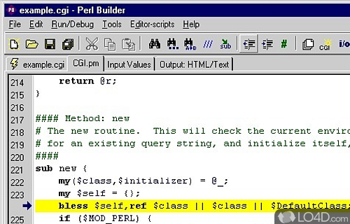 Screenshot of Perl Builder - Complete development tool for Perl and CGI