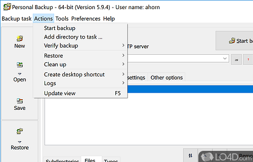 Simple backups for files and folders - Screenshot of Personal Backup