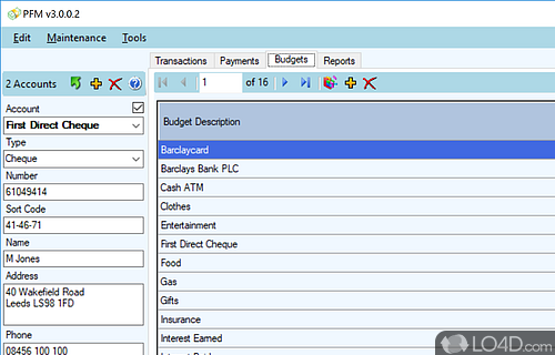 Personal Finance Manager Screenshot