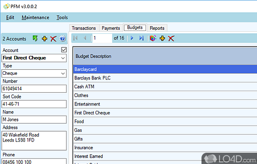 PFM - Personal Finance Manager screenshot