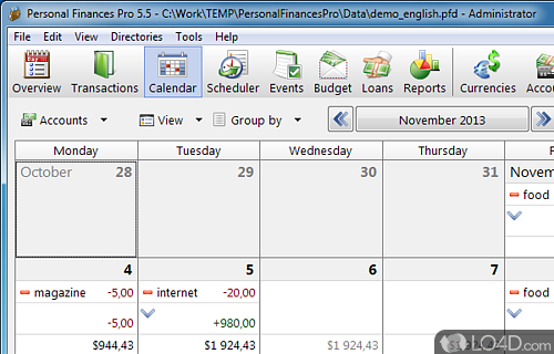 Personal Finances Free Screenshot