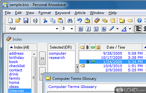 Personal Knowbase Screenshot