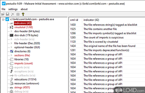 PeStudio Screenshot