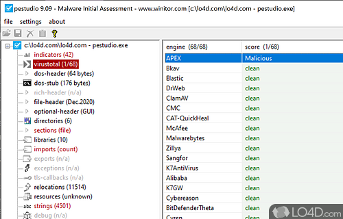 PeStudio Screenshot