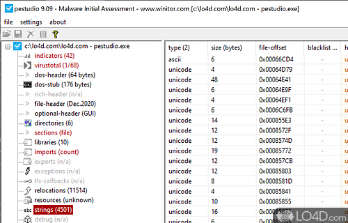 PeStudio screenshot