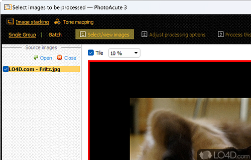Choose from a variety of presets or customize options - Screenshot of PhotoAcute Studio