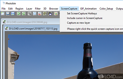 Ad-riddled installation and typical GUI - Screenshot of Photobie