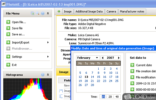 Screenshot of PhotoME - Which comes packed with support for multiple extensions