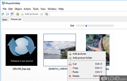 PhotoOnWeb Album Creator Screenshot