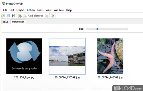 PhotoOnWeb Album Creator Screenshot