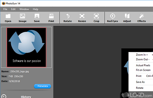 Add filters to images, create collages and slideshows - Screenshot of PhotoSun