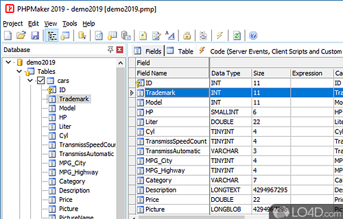 Screenshot of PHPMaker - Solution specially designed for users who want to generate PHP scripts from various databases such as Access