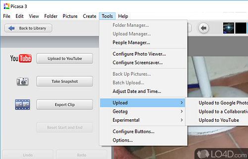 Image organizer and viewer for managing and editing digital photos - Screenshot of Picasa