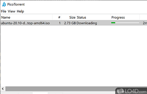 A free app for Windows, by Viktor Elofsson - Screenshot of PicoTorrent
