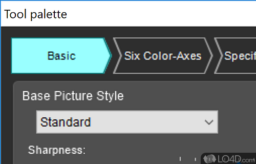 Create imaeg styles to apply to RAW images - Screenshot of Picture Style Editor