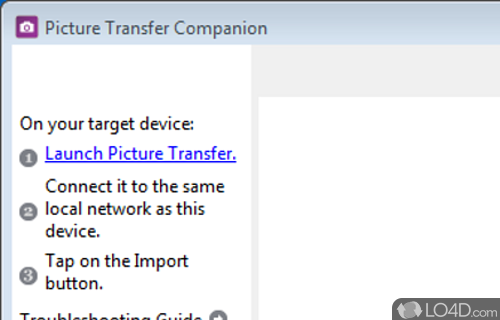 Screenshot of Picture Transfer Companion - Designed to connect iPhone to the computer in order to exchange photos