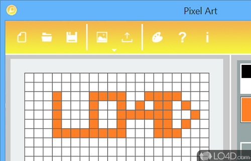 Screenshot of Pixel Art - Accessible drawing tool to create pixel images in order to use them for projects