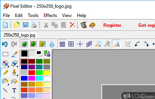 User interface - Screenshot of Pixel Editor