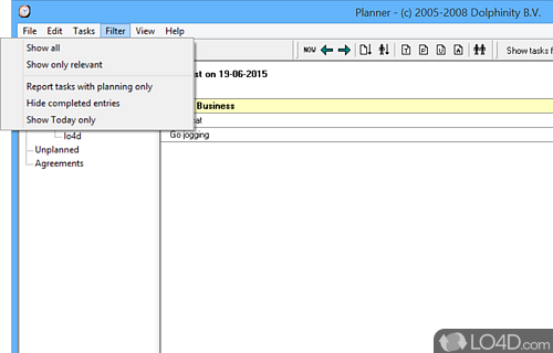 Planner screenshot