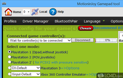 Playstation Controller Driver for 32bit Windows Screenshot