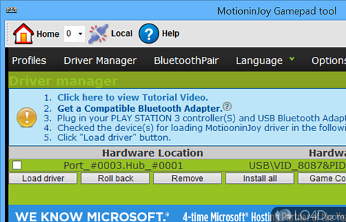 Playstation Controller Driver for 64bit Windows Screenshot
